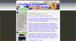 Desktop Screenshot of bradshawprogrammes.co.uk